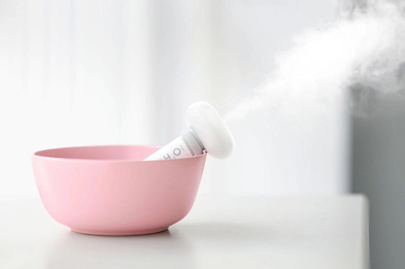 humidificador ultrasonico portatil en taza rosa