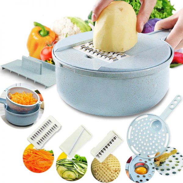 Cortador de Verduras Picador Escurridor 8 en 1
