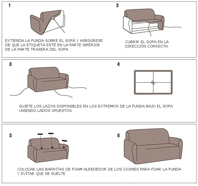 Funda sofa como instalarla correctamente