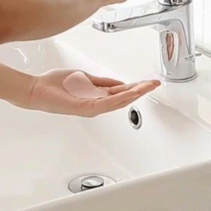 Hojas de jabon de manos papel desinfectante - lavandose las manos